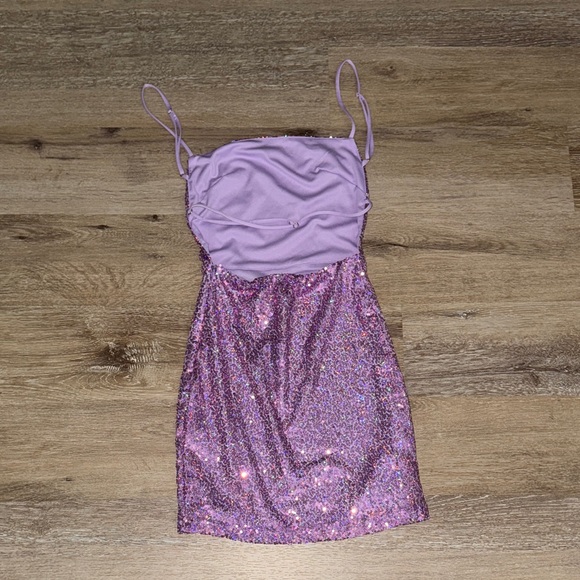 Lucy in the Sky Purple Mini Dress - Picture 3 of 5